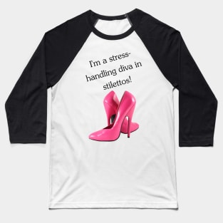 Hot Tamale Pink Stiletto Ninja Baseball T-Shirt